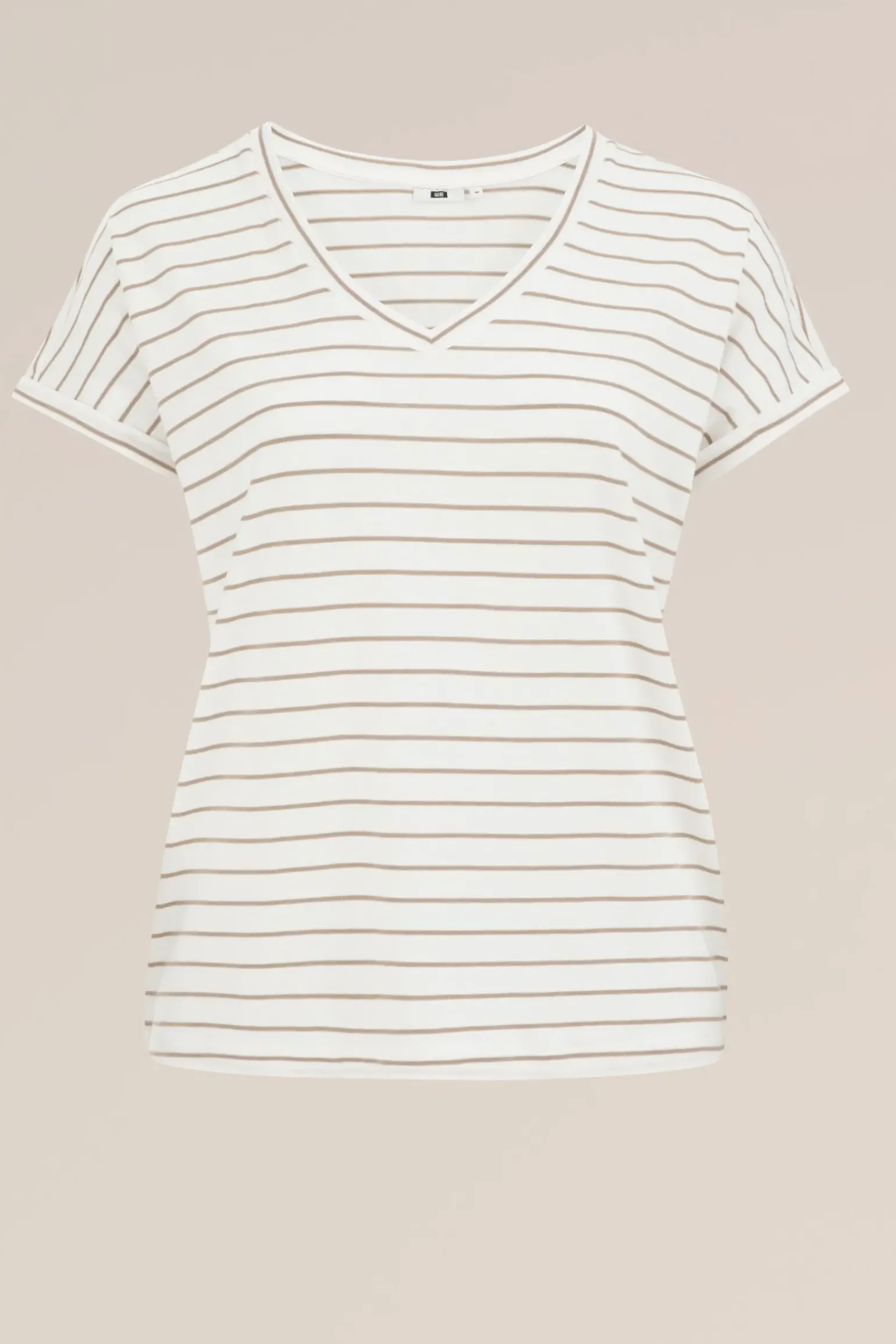 T-shirt met streep - Curve