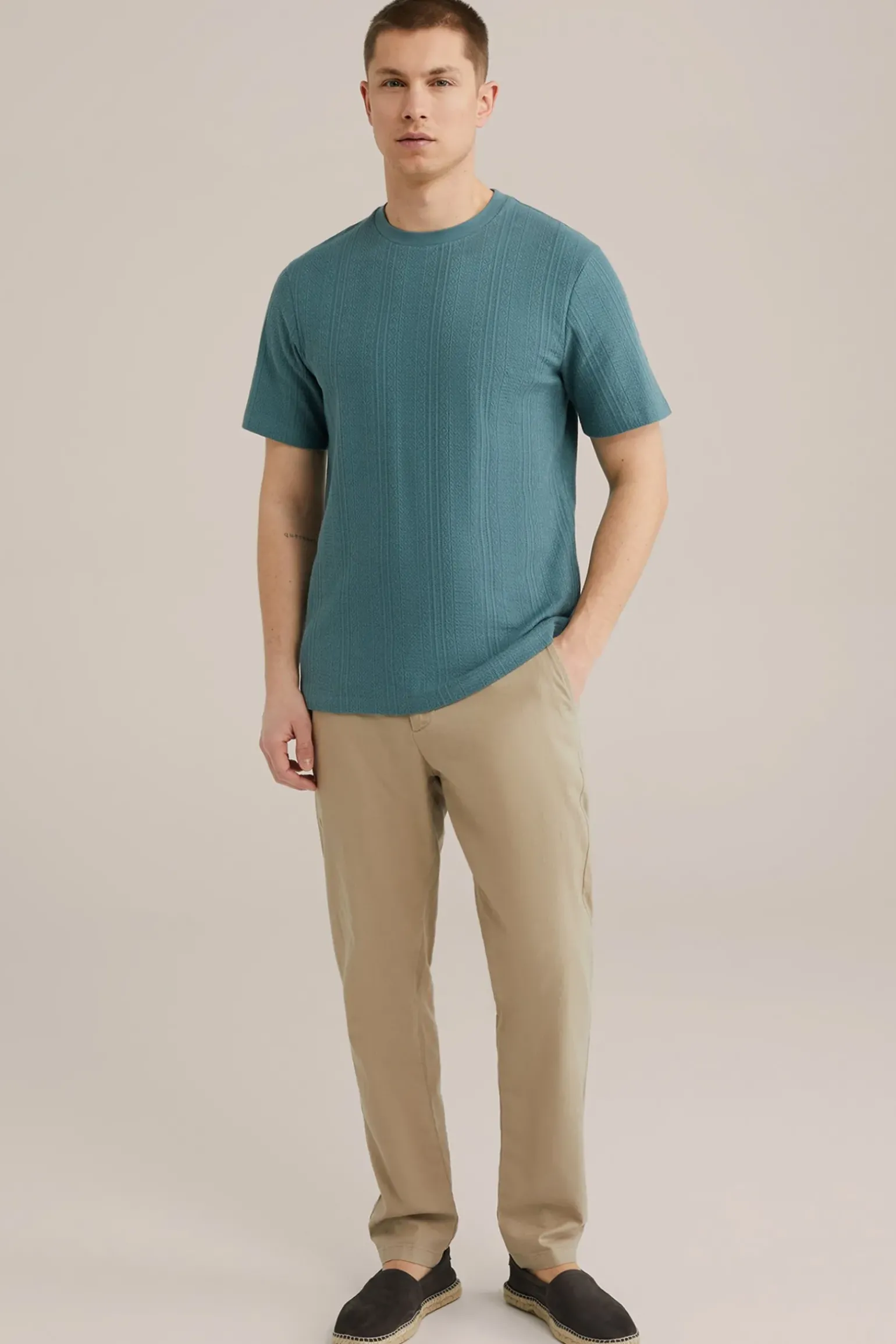 T-shirt met structuur