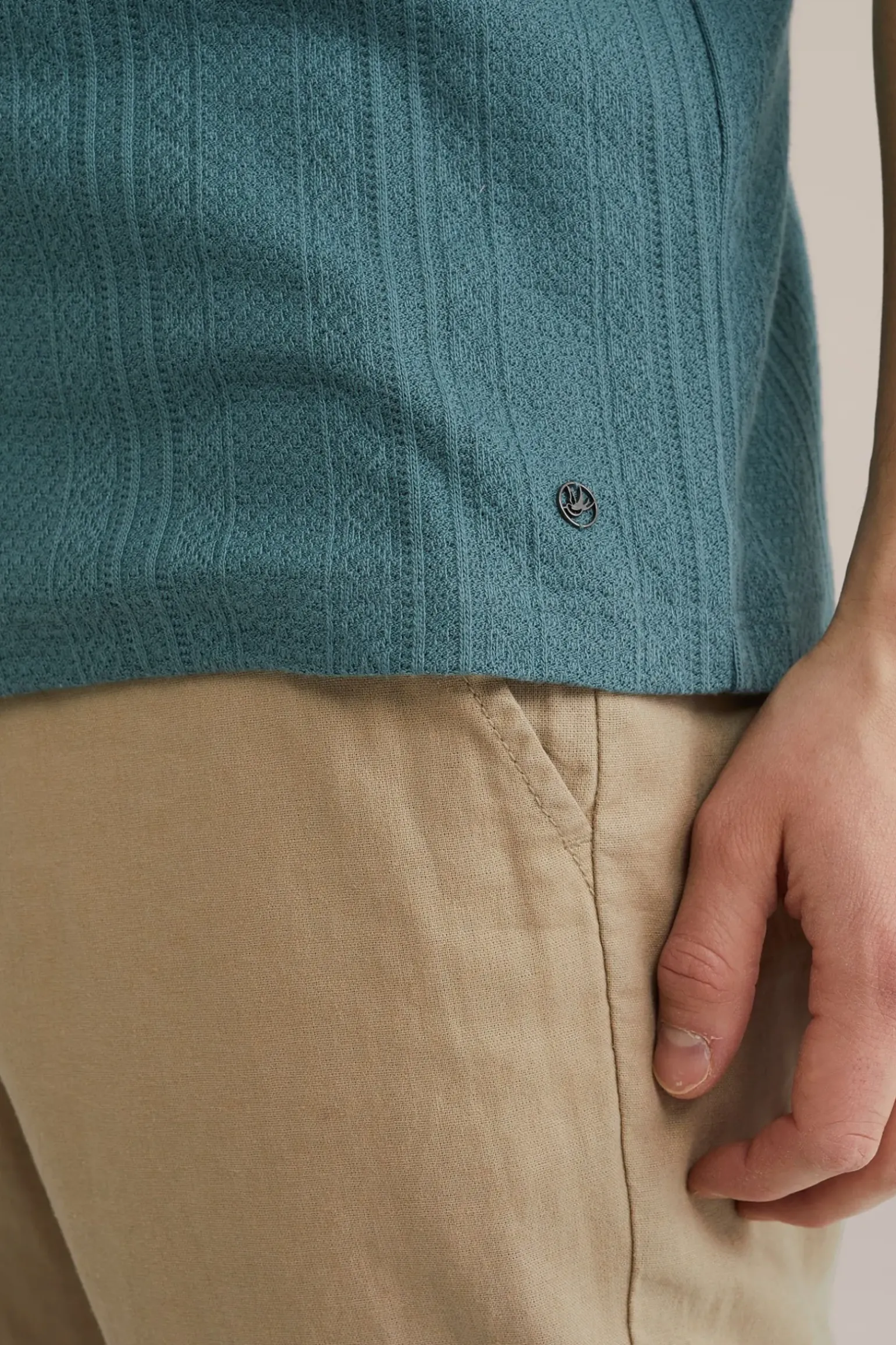 T-shirt met structuur