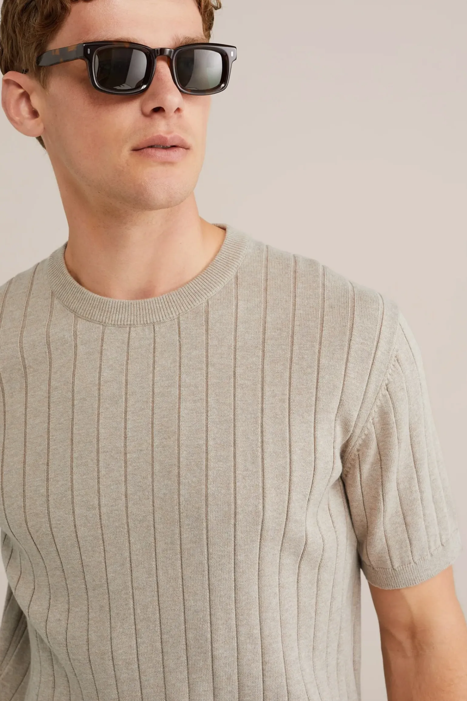 T-shirt met structuur