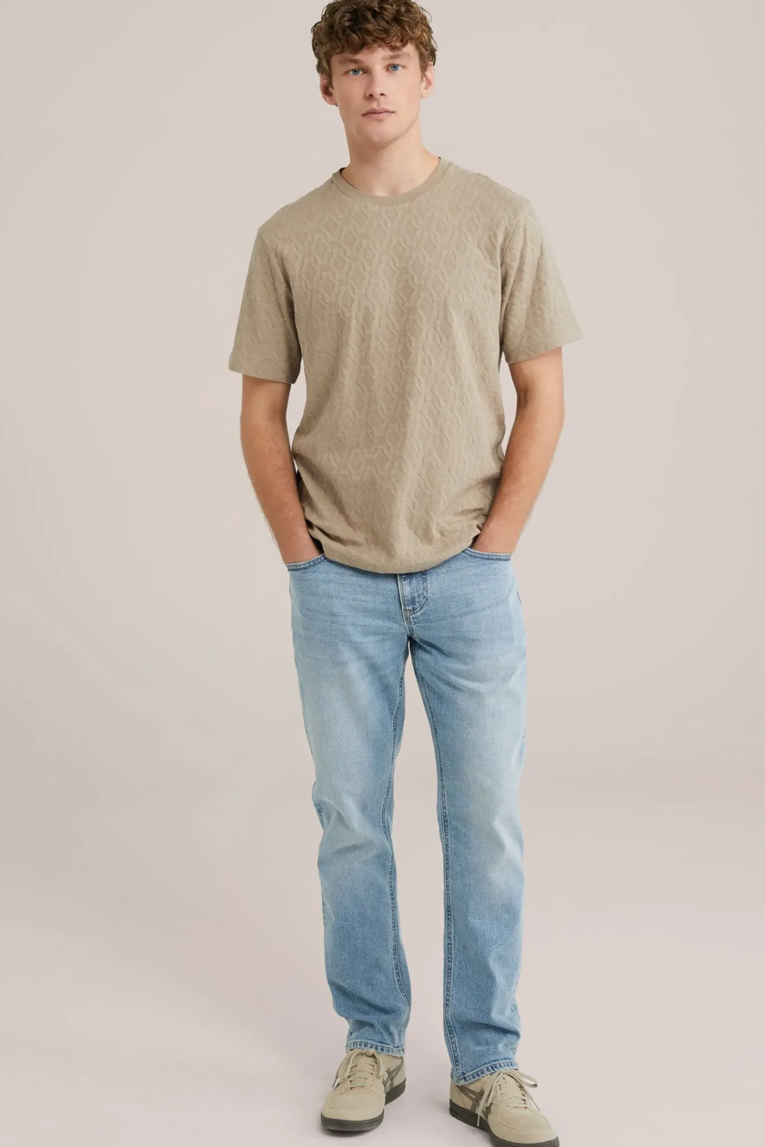 T-shirt met structuur
