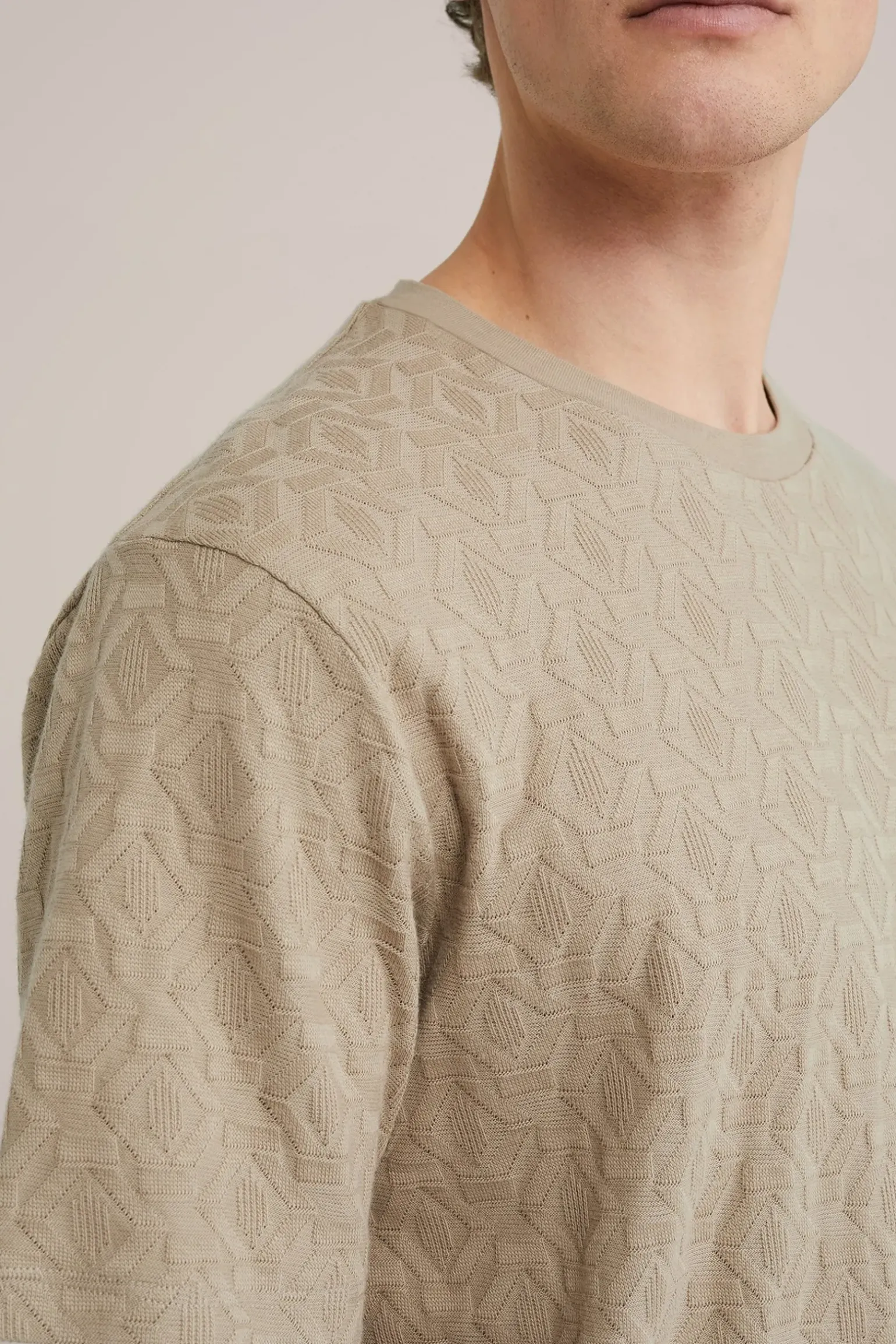 T-shirt met structuur