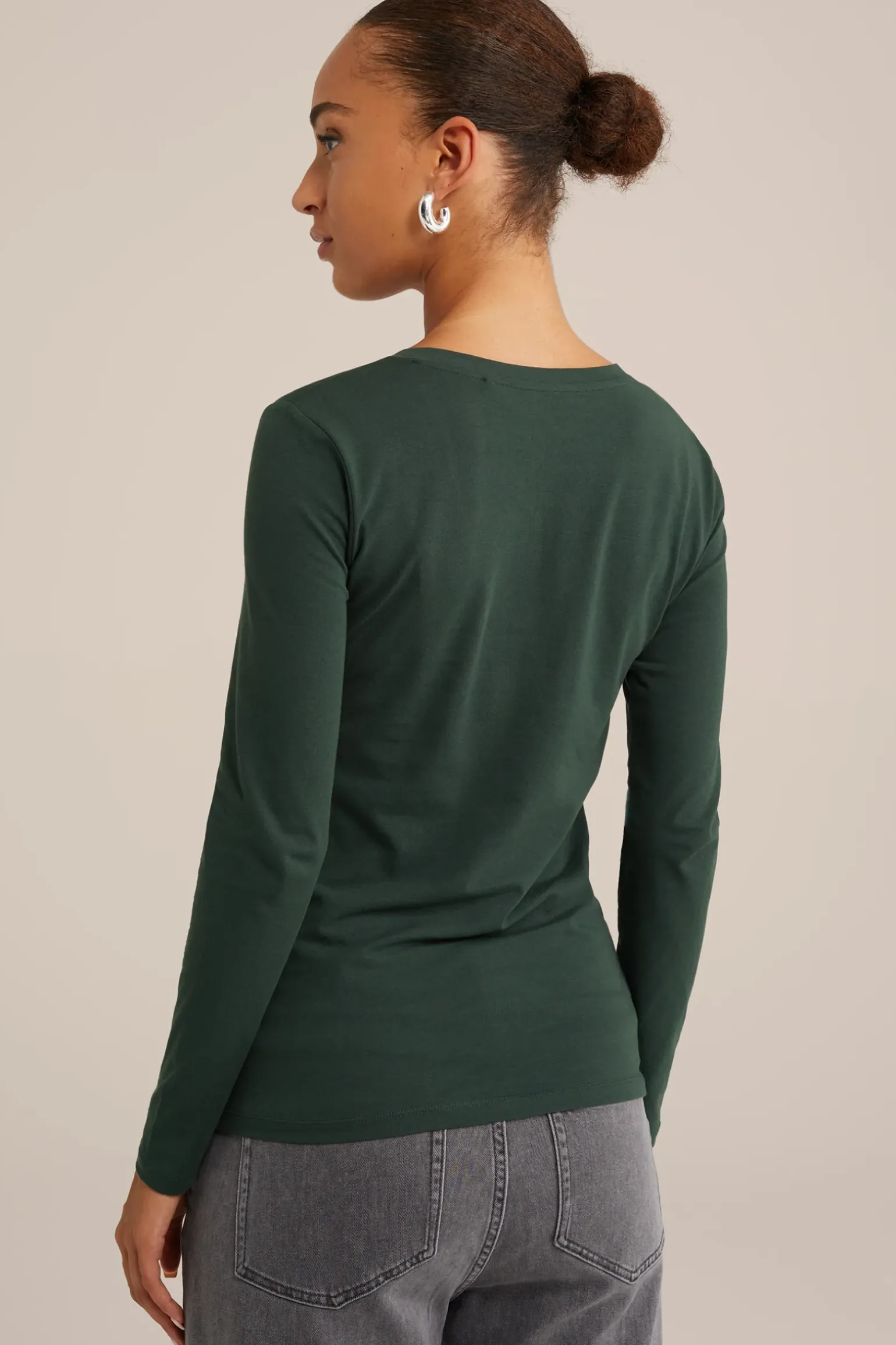 T-shirt met V-hals