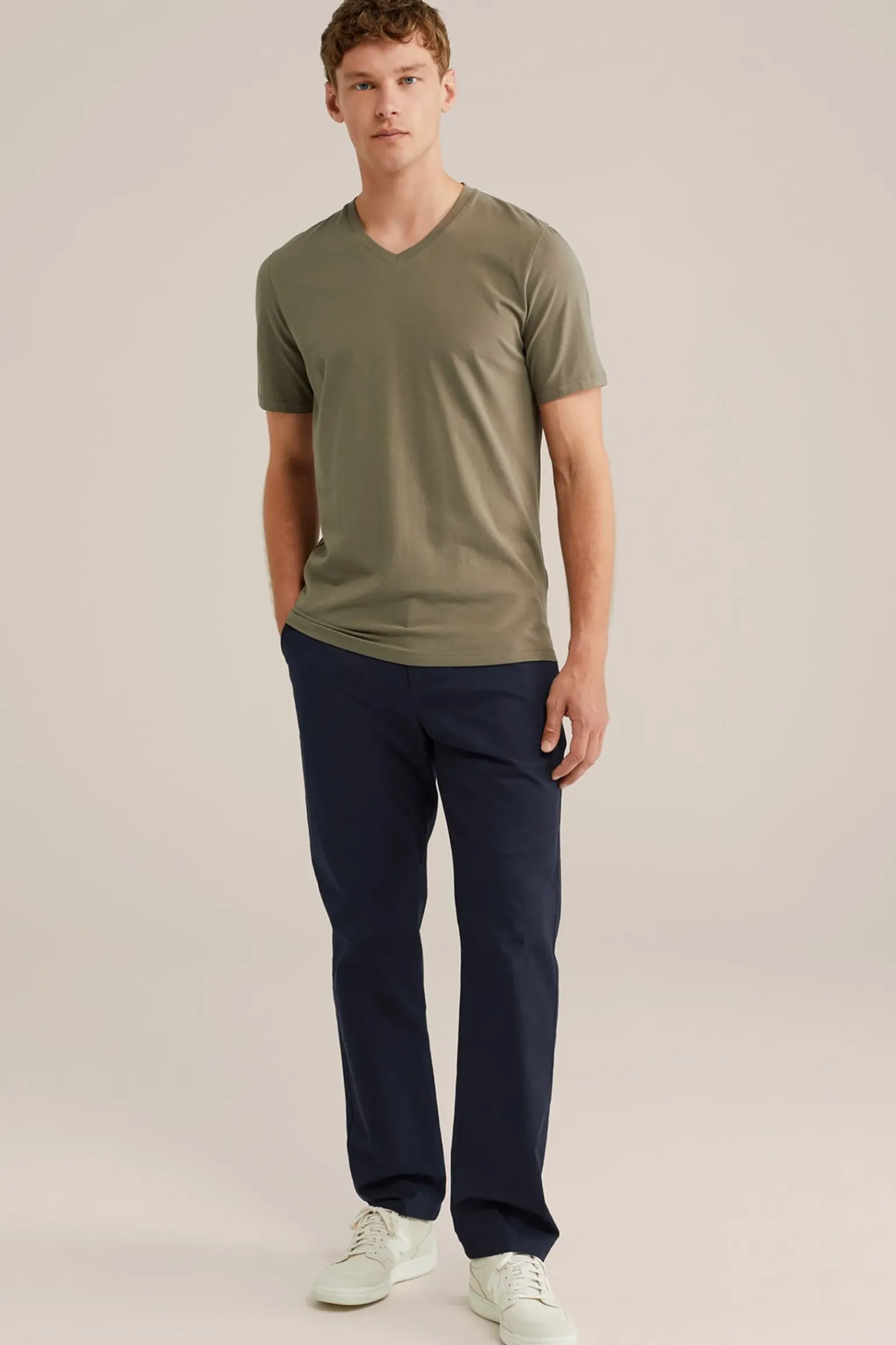 T-shirt met V-hals