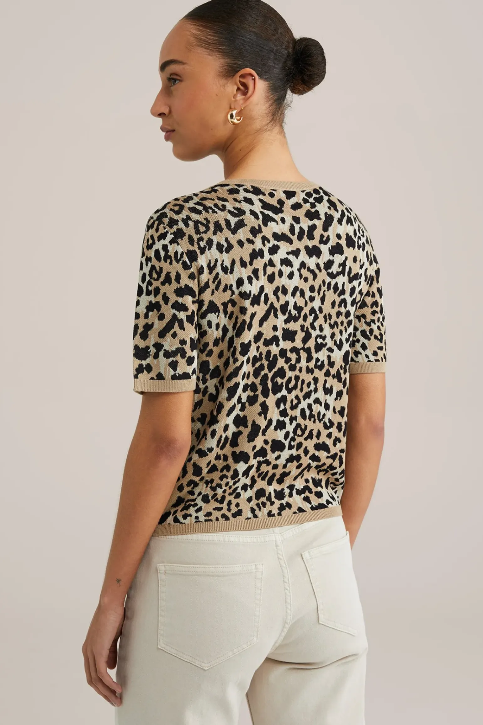 vest met luipaard print