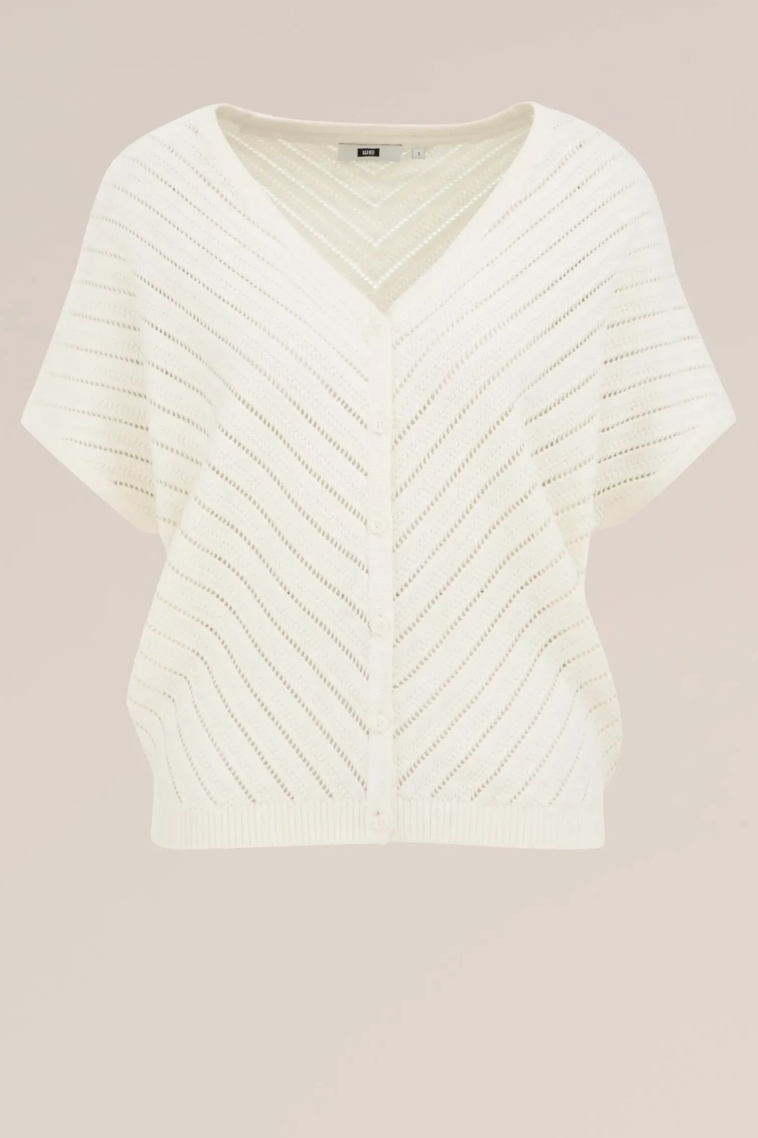 vest met opengewerkt dessin