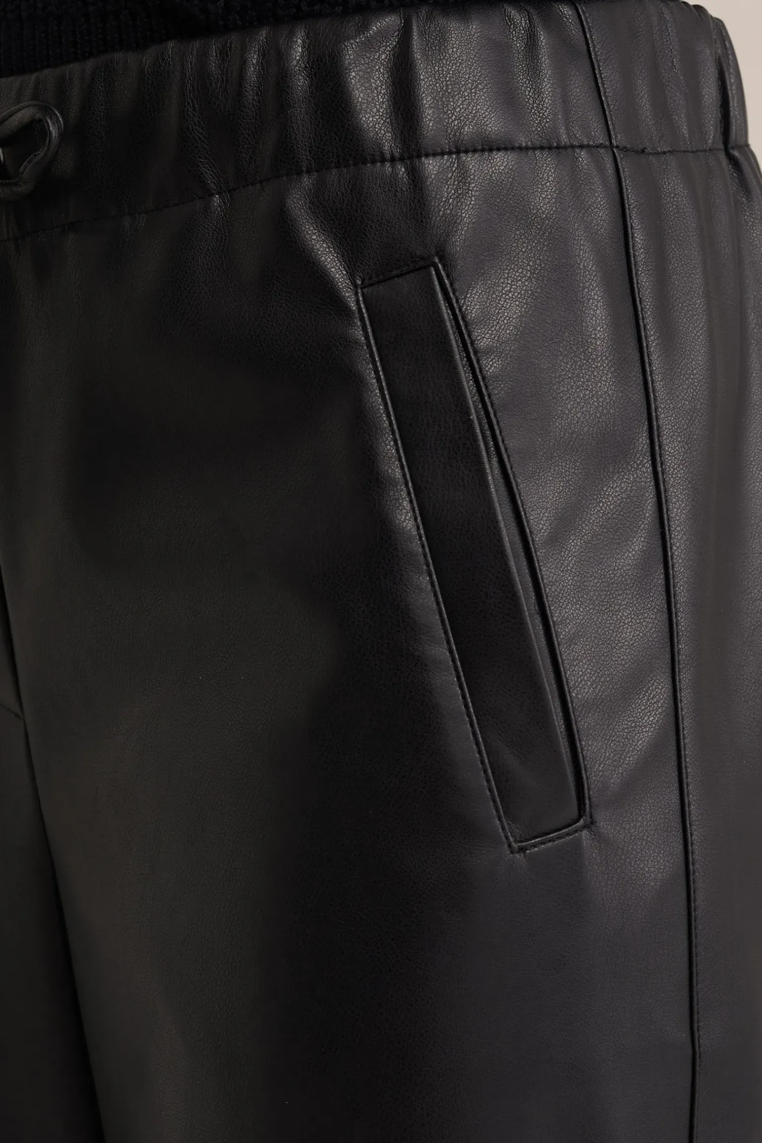 wide leg broek van imitatieleer