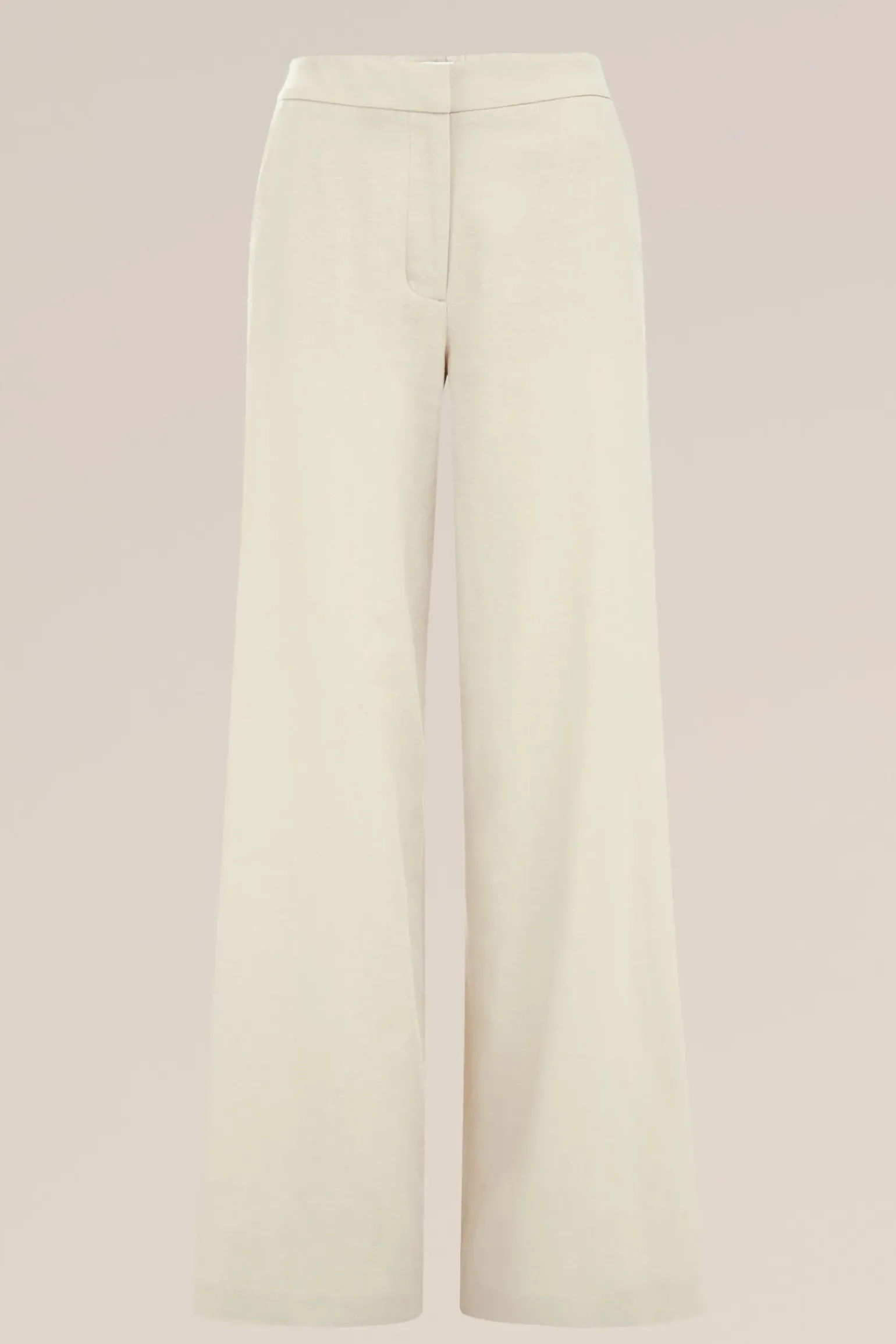 wide leg broek van linnenmix