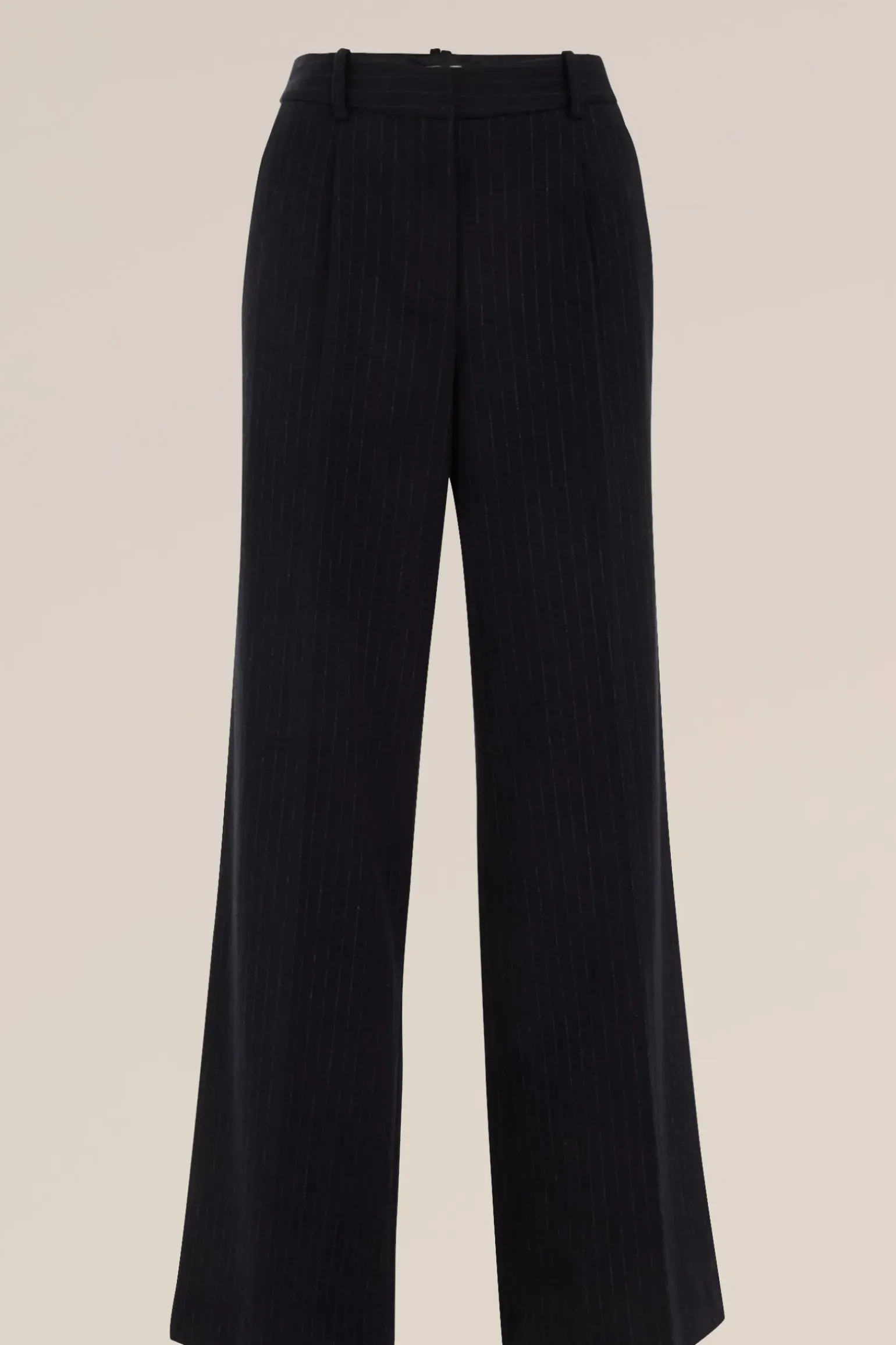 wide leg pantalon van wolmix